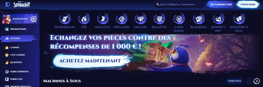 Spinight Bonus 1000€