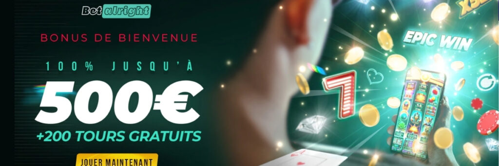 BetAlright bonus de bienvenue